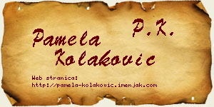 Pamela Kolaković vizit kartica